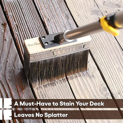 Bates- Deck Stain Brush Applicator, 7.5 Inch Wide Paint Brush with Threads