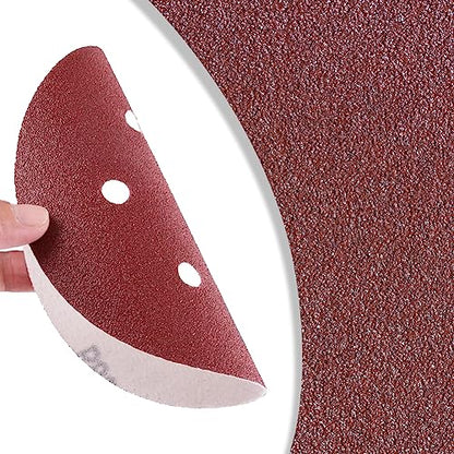 165PCS Sanding Discs 5 Inch 8 Hole, Orbital Sander Sandpaper, 5 Sanding Disc Hook and Loop Include 40/60/80/120/150/220/320/400/600 Assorted Grits Sandpaper, for Random Orbital Sander - style: 165Pcs Red sandpaper for 'DIY'
