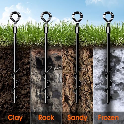 Ground Anchors Screw in Trampoline Anchors Heavy Duty Ground Stakes