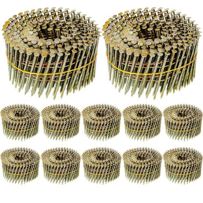 Hotop 3600 Count 15-Degree Coil Siding Nails, Wire Collated, 2 1/4 Inch - size: 2 1/4 Inch