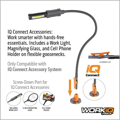 Work IQ Tools IQ Connect Bench Mount | Screw-Down Port for IQ Connect Accessory System | Reversible Design, Surface Mount and Flush Mount Options - style: Bench Mount