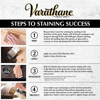 Varathane Premium Fast Dry Kona Wood Stain - color: Kona, size: 0.25 Quart (Pack of 1)
