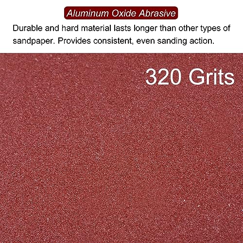 HARFINGTON 100pcs Triangular Hook & Loop Sandpapers 320 Grits 3-1/8" Aluminum Oxide Sanding Pads Random Orbital Mouse Detail Sander Papers Oscillating Multi Tool Sheets - size: 320 Grits