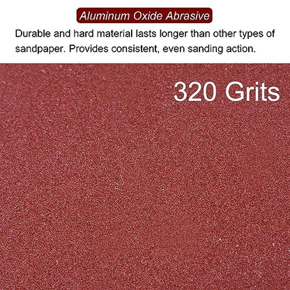 HARFINGTON 100pcs Triangular Hook & Loop Sandpapers 320 Grits 3-1/8" Aluminum Oxide Sanding Pads Random Orbital Mouse Detail Sander Papers Oscillating Multi Tool Sheets - size: 320 Grits