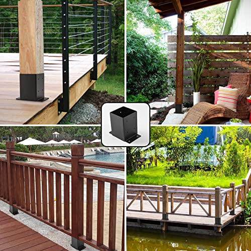 4"x4" Post Base,Post Brackets(Inner Size 3.6"x3.6") 4PCS - size: 4''X4''