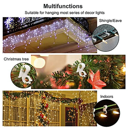 Christmas Light Clips for Outdoor, 200 Pack Mini Gutter & Shingle Clips