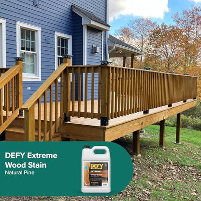 Defy Extreme Wood Stain Natural Pine 1-gallon - color: Natural Pine, size: 1 Gallon