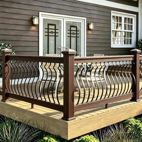 HZIU 61 Pack 29.5" Deck Balusters with Screws ，Iron Deck Railing - size: 29.5 Inch