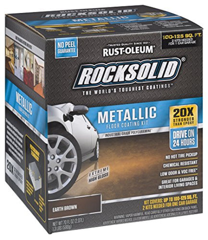 RockSolid Metallic Garage Floor Coating, Gunmetal - color: Gunmetal, size: 70 fl oz (Pack of 1)