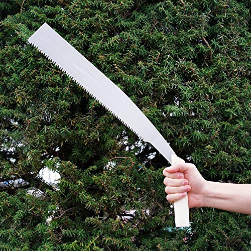 KAKURI Temagari Saw 14" Long Japanese Tree Limb Saw, Razor Japanese Steel Blade, Large Hand Pruning Saw for Cutting Tree, Log, Limb, Thick Branch, Raw Wood, Made in JAPAN - color: Wooden 360 Mm
