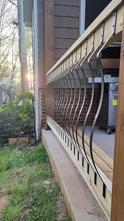 HZIU 61 Pack 36" Deck Balusters with Screws ，Iron Deck Railing - size: 36 Inch