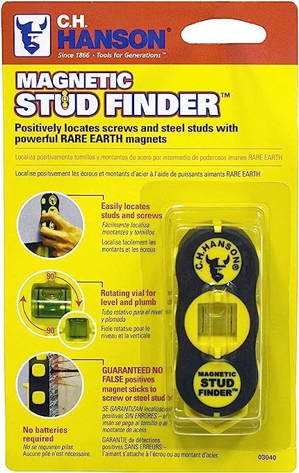 SNUNGPHIR CH Hanson 03040 Magnetic Stud Finder, 1 Pack