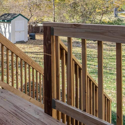 24 Pack 2x4 Deck Railing Brackets, 14-Gauge Black Rail Connectors