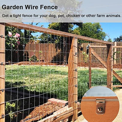 300 Pcs Fence Wire Clamps with 300 Pcs Screws, Stainless Steel Wire Clips Mount Welded Wire to Vinyl, Wood or Metal Fence (for 12-16 Gauge Wire Fencing) - size: 300 Pcs Clamps + 300 Pcs Screws