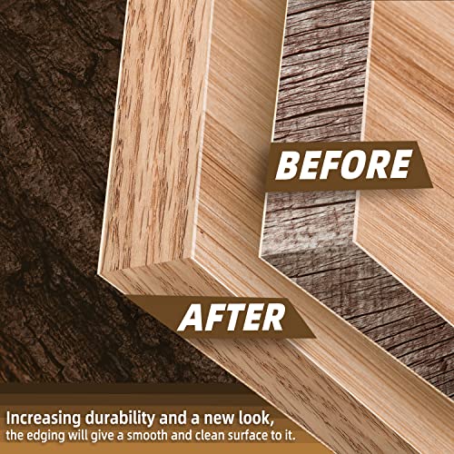 GSCIT Club Red Oak Edge Banding, 1/2 inch x 500ft roll of Wood Veneer Edge Banding Pre-glued Flexible, Wood Tape Banding for Cabinet Repair Furniture - color: Red Oak, size: 1/2"x 500ft