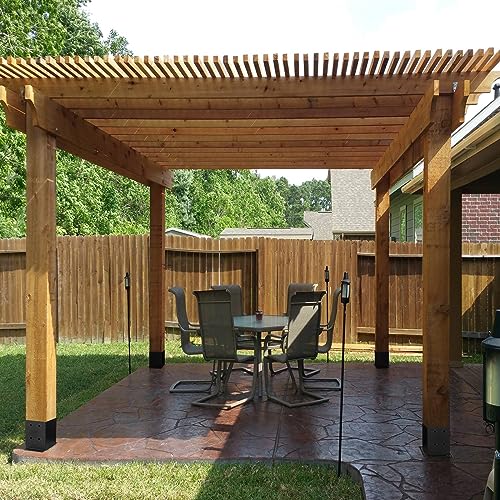 8 Set 4"x 4" Post Base (Inner Size 3.6"x 3.6" - size: 8 Pcs, style: 3.6"x 3.6"