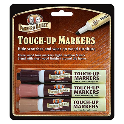 Parker & Bailey Furniture Touch-Up Markers (Set of 3), Brown (220002)