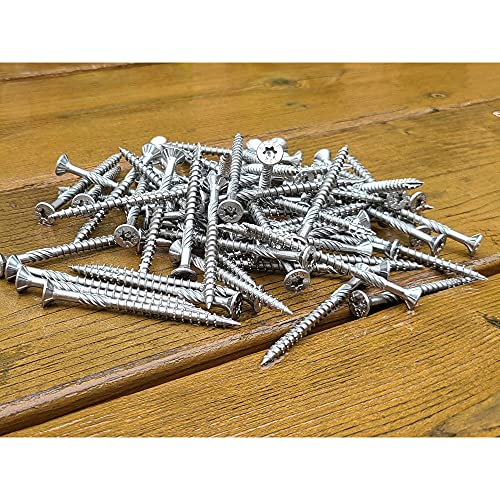 Star Drive Floorboard Screws with Wings, 1lb Box, Approx. 28 Pieces - 1/4" x 3-1/2" Metal Self-Tapping Screws, Heat, Abrasion, & Corrosion Resistant Screws for Flooring, Construction - size: 1 LB 1/4" x 3-1/2"