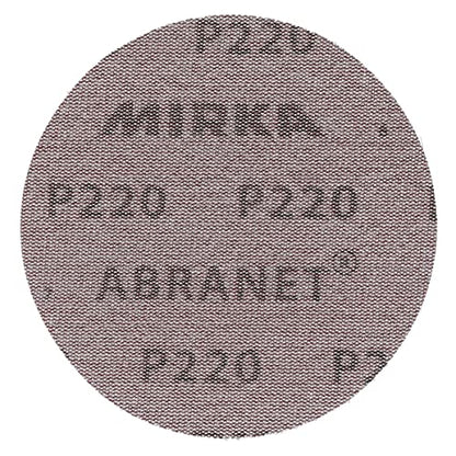 Mirka Abranet 5 Inch 220 Grit Mesh Sanding Discs, Hook and Loop, 10 Pack - size: Grit 220