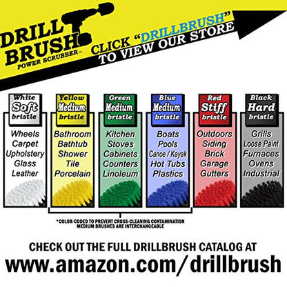 Drillbrush Blue - Boat Cleaning Drill Brush Attachment Set - Aluminum - color: Blue