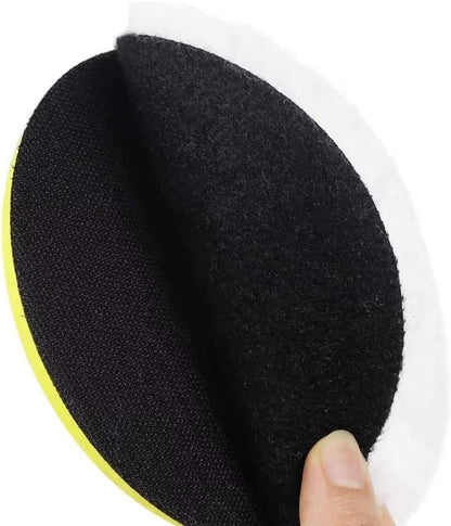 IPELY 6 Pcs 6 Inch Wool Polishing Buffing Pad Polishing Buffing Wheel for Drill Buffer Attachment with M14 Drill Adapter - size: 6 Pcs 6 Inch