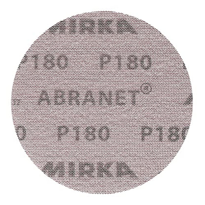 Mirka Abranet 5 Inch 180 Grit Mesh Sanding Discs, Hook and Loop, 10 Pack - size: Grit 180