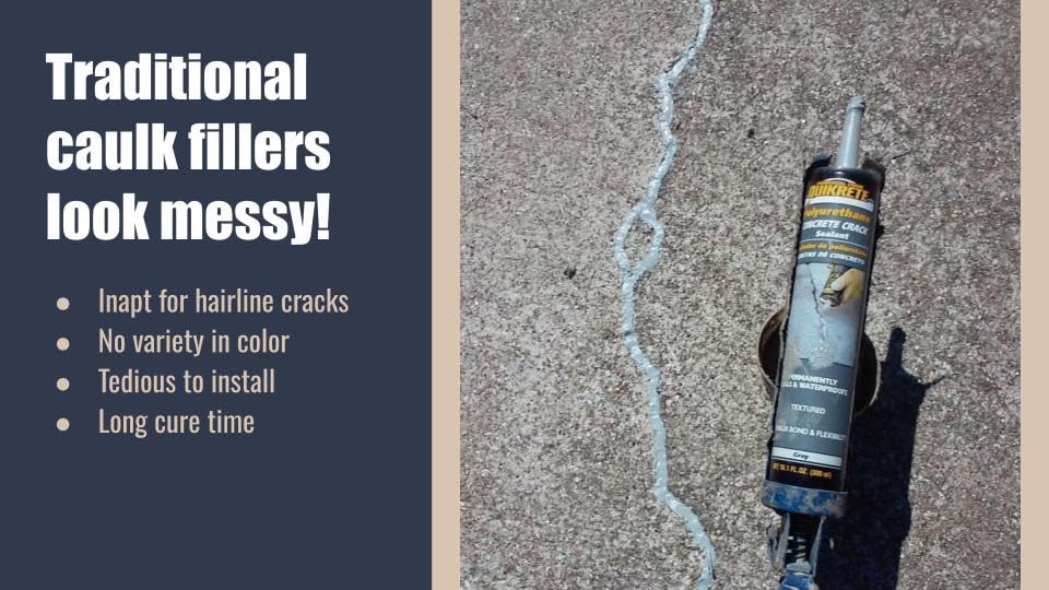 ConSandtrate Concrete Crack Filler - 2 LB (Single Bottle) for Filling in Concrete Cracks on driveways, walkways and patios (Gray) - color: Gray