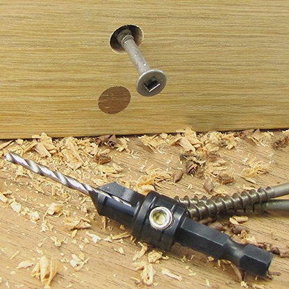 Snappy 5pc Gold Screw Countersink Drill Bit Set 5/64-9-64" USA