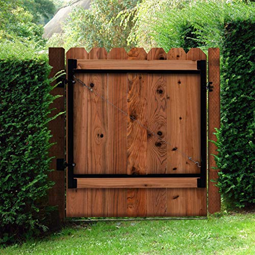 Adjust-A-Gate Steel Frame Anti Sag Adjustable Gate Building Kit with Patented Truss Cable System and Telescoping Bars, 2 Pack - size: 60"-96" wide openings, 3'-4' high