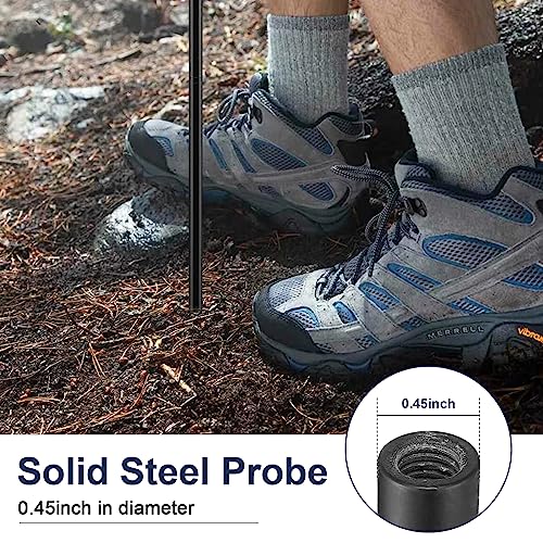 COCONUT Soil Probe Rod, 48 Inch Metal Septic Tank Locator Tool Ground Probe Rod for Soil Compaction, Locating Underground Pipes and Gopher Runs, Gardening