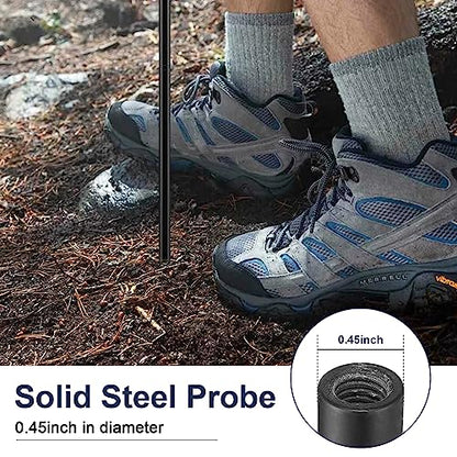 COCONUT Soil Probe Rod, 48 Inch Metal Septic Tank Locator Tool Ground Probe Rod for Soil Compaction, Locating Underground Pipes and Gopher Runs, Gardening