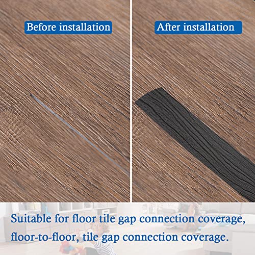 FONUNO Vinyl Floor Transition Strip Self Adhesive Threshold Strip 2" W - color: Dark Gray, size: 5cm, 20Ft