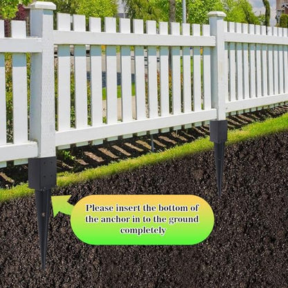 2 Pcs 4 "x 4 "Fence Post Anchors Ground Spike 22"(Fit 3.6 ” X 3.6”)