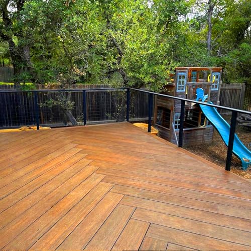 36" Fascia Mount Cable Railing Post Kit,Including 4 Black Railing Posts,250ft Cable, 10 Sets Terminal, 60 Cable Grommets(No Handrail) - size: 4 Line Posts Kit
