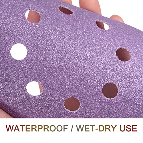 uxcell 10Pcs 5-Inch Purple Sanding Discs 80 Grits 8 Hole Hook and Loop Professional Aluminum Oxide Sand Paper Wet Dry Polish for Wood Metal Paint Finish - style: 80 Grit