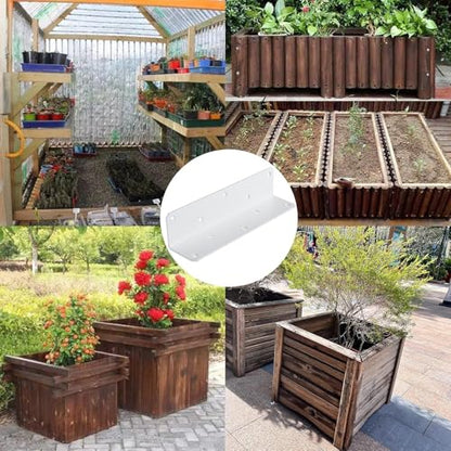 8" x 2" x 2" L Brackets Heavy Duty, Large Iron Corner Bracket Metal Joint, Thickness 3mm Including Screws, for Wooden Bookshelf Furniture Cabinet (White-4PCS) - size: 8" x 2" x 2" - 4pcs - White