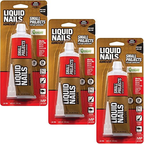 Liquid Nails LN-700 4-Ounce Small Projects and Repairs Adhesive (Pack of 3) - size: Pack of 3