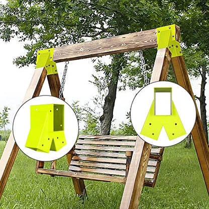 Highpro Swing Set Brackets-A-Frame 2 Swing Set Brackets with All Mounting Hardware - color: 2 A-frame Swing Set Bracket