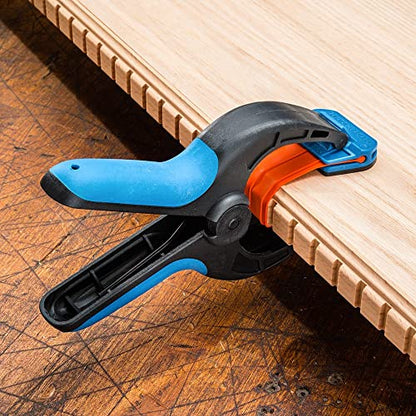 Rockler Bandy Spring Clamps (3-Pair) One-Handed Nylon Clamp Set - size: 3PACK-Medium