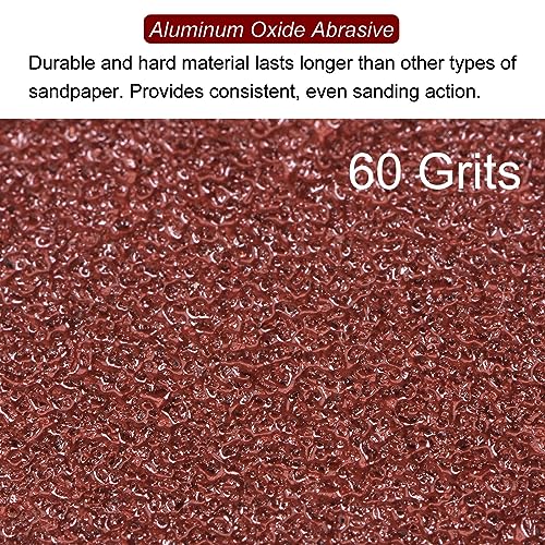 HARFINGTON 100pcs Triangular Hook & Loop Sandpapers 60 Grits 3-1/8" Aluminum Oxide Sanding Pads Random Orbital Mouse Detail Sander Papers Oscillating Multi Tool Sheets - size: 60 Grits