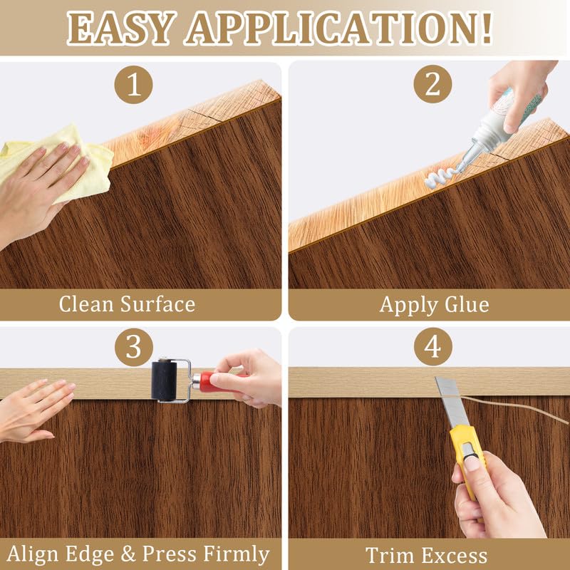 Light Beige Wood Grain Edge Banding, 15/16" x 25ft PVC Edge Banding Tape, 1mm Thick Non-Glued Wood Veneer Edging for Furniture Repair, Small Shelf & DIY Project - color: Light Beige, size: 15/16 inch X 25 ft