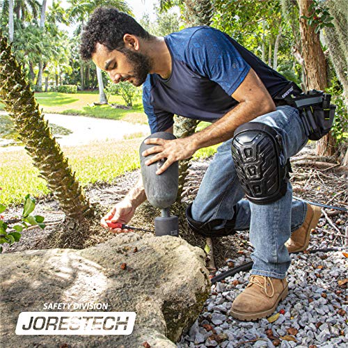 JORESTECH Protective Knee Pads - Gel Filled with Heavy Duty Shell Caps for Work and PPE – (Model S-KP-02-BK)