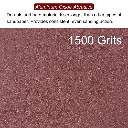 HARFINGTON 60pcs Triangular Hook & Loop Sandpapers 1500 Grits 3-1/8" Aluminum Oxide Sanding Pads Random Orbital Mouse Detail Sander Papers Oscillating Multi Tool Sheets - size: 1500 Grits