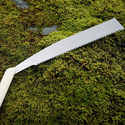 KAKURI Temagari Saw 14" Long Japanese Tree Limb Saw, Razor Japanese Steel Blade, Large Hand Pruning Saw for Cutting Tree, Log, Limb, Thick Branch, Raw Wood, Made in JAPAN - color: Wooden 360 Mm
