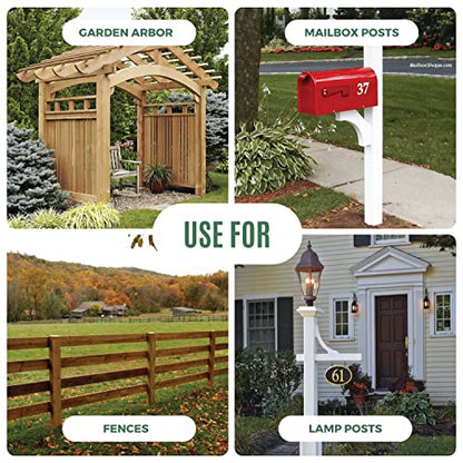24" x4x4 Heavy Duty Fence Post Anchor Ground Spike, Black, 4-Pack,S1 - color: 4 Pack, size: 24''x4''x4'' Style A