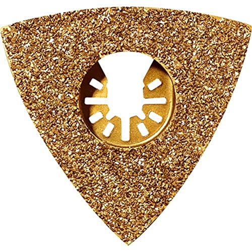 Rockwell RW8923 Sonicrafter Oscillating Multitool Triangular Carbide Grit Rasp Blade with Universal Fit System Gold