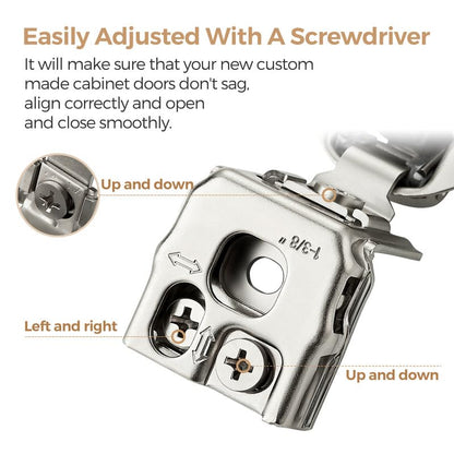 Soft Close Hinges for Kitchen Cabinet Hinges, 1-3/8 Inch Overlay, 2 Pack - size: 1-3/8 inch Overlay