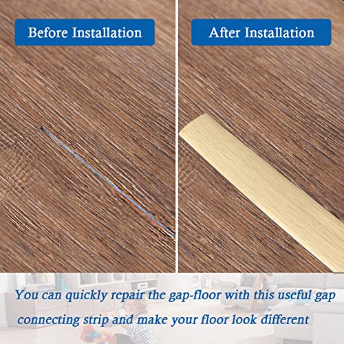 FONUNO Vinyl Floor Transition Strip Self Adhesive Threshold Strip 1.57" W - color: Beige, size: 4cm, 3.3Ft