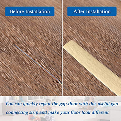 FONUNO Vinyl Floor Transition Strip Self Adhesive Threshold Strip 2" W - color: Beige, size: 5cm, 3.3Ft
