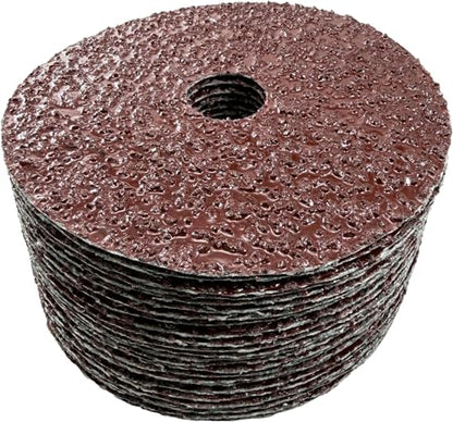 Karebac 5" x7/8" Aluminum Oxide 16 Grit Resin Fibre Sanding Discs 25-Box - style: 16 Grit